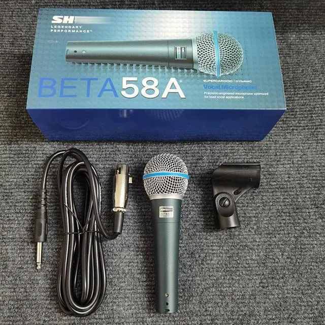 Alt view image 5 of 5 - BETA58A Wired Dynamic Microphone - Professional Stage Performance, Singing, KTV Voice Recording Portable Handheld Microphone Beta58A-with switch version