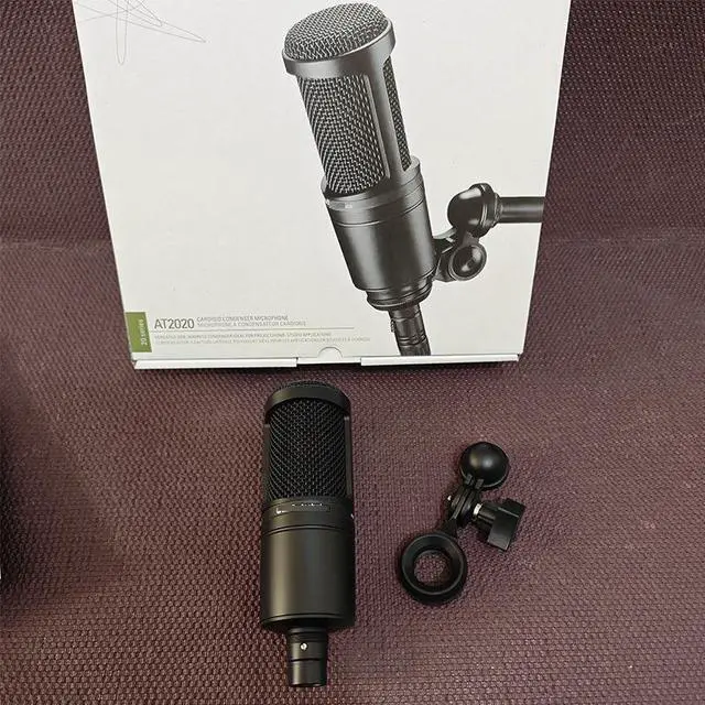 Alt view image 4 of 5 - AT2020 Large Earthquake Membrane Capacitive Microphone Live Recording Studio 48V Computer, Mobile Phone Sound Card, Human Voice Microphone