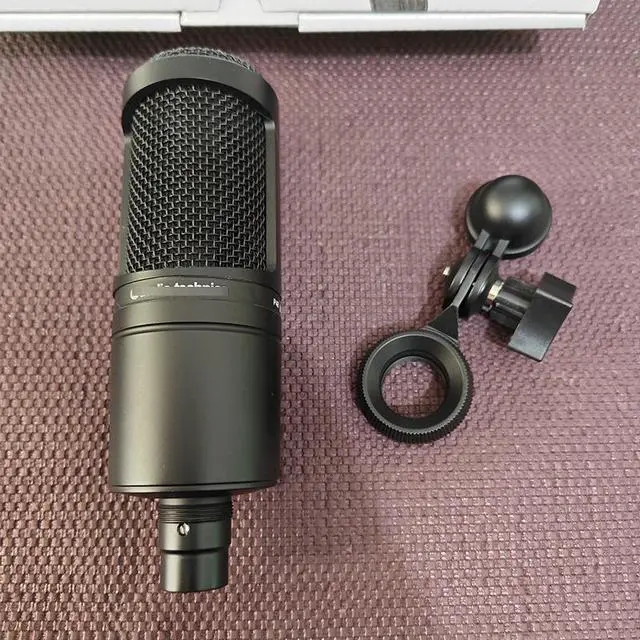 Alt view image 2 of 5 - AT2020 Large Earthquake Membrane Capacitive Microphone Live Recording Studio 48V Computer, Mobile Phone Sound Card, Human Voice Microphone