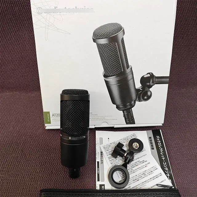 Alt view image 3 of 5 - AT2020 Large Earthquake Membrane Capacitive Microphone Live Recording Studio 48V Computer, Mobile Phone Sound Card, Human Voice Microphone