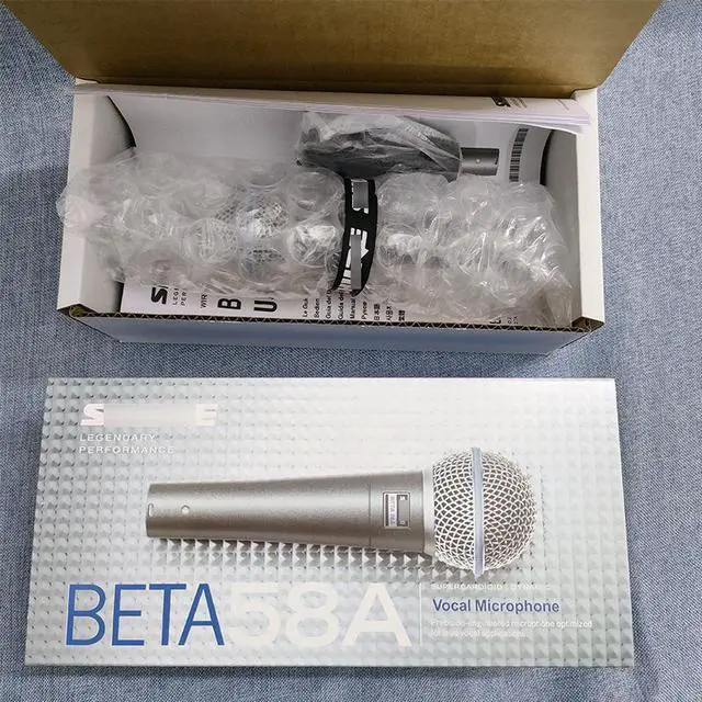 Alt view image 3 of 5 - Best-selling model, high-end Beta58A wired microphone, stage performance, singing, live streaming, human voice dynamic diaphragm microphone