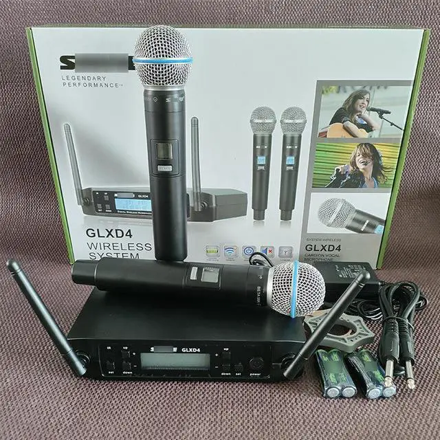 Alt view image 3 of 5 - GLXD4 two-in-one wireless microphone Beta58A for stage performances and singing with SM58 handheld microphone