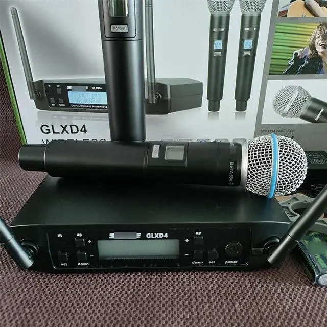 Alt view image 2 of 5 - GLXD4 two-in-one wireless microphone Beta58A for stage performances and singing with SM58 handheld microphone