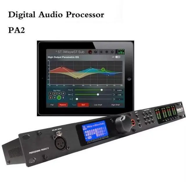 Alt view image 2 of 5 - PA2 professional bar stage performance speaker line array frequency division 2 input 6 output digital audio processor 110 volts European standard