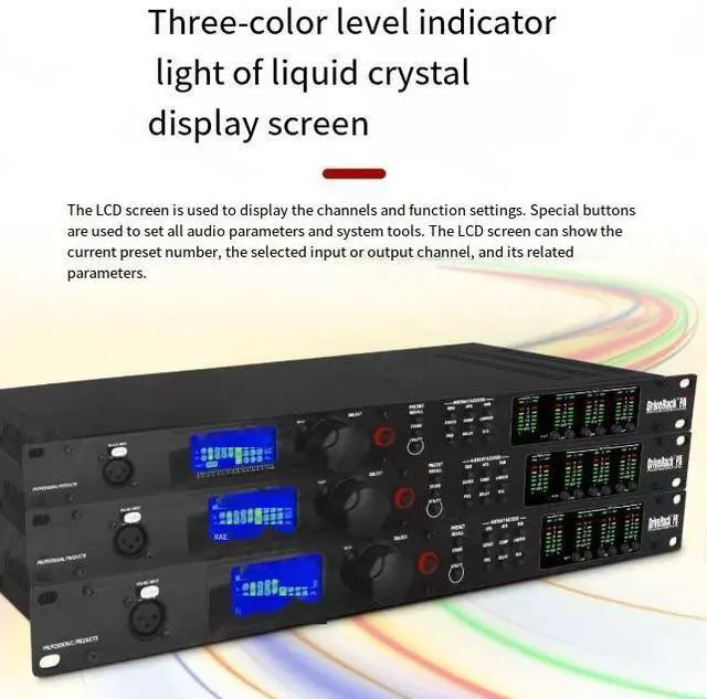 Alt view image 4 of 5 - PA2 professional bar stage performance speaker line array frequency division 2 input 6 output digital audio processor 110 volts European standard