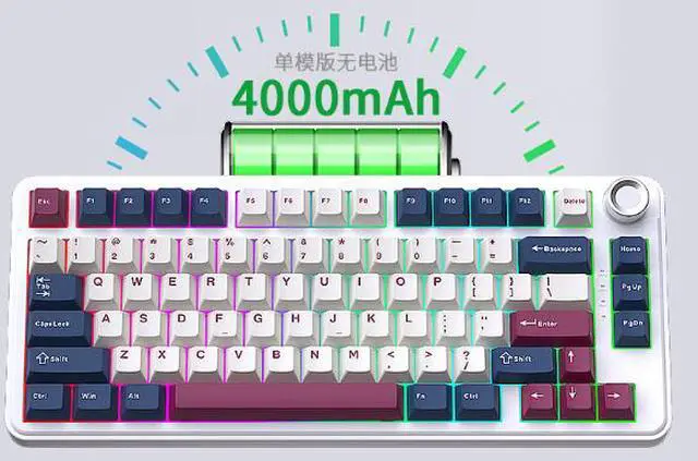 Alt view image 4 of 5 - YG75 Mechanical Keyboard Kit - Bluetooth Tri-mode RGB Hot Swap DIY Customization