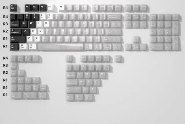 Main image of Transparent and light-transmitting keycaps made of PBT, heat-sprayed with color, suitable for 60, 68, 75, 100 types of wooting White jade double-layered keycaps