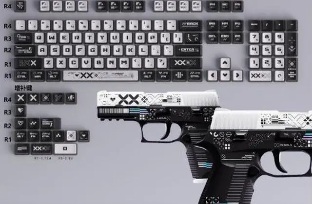 Main image of Anime character four-sided transparent pudding keycaps made of PBT and PC materials, with heat transfer printing technology Printed keycaps with four sides of transparency