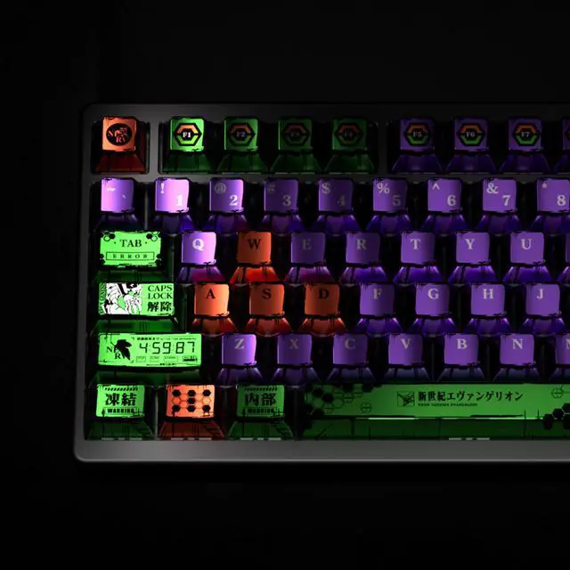 Alt view image 3 of 5 - Model No. 1 pearl metallic paint keycap with frosted five-sided heat transfer night dragon magnetic shaft 6075100wooting