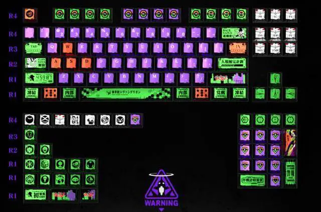 Alt view image 4 of 5 - Model No. 1 pearl metallic paint keycap with frosted five-sided heat transfer night dragon magnetic shaft 6075100wooting