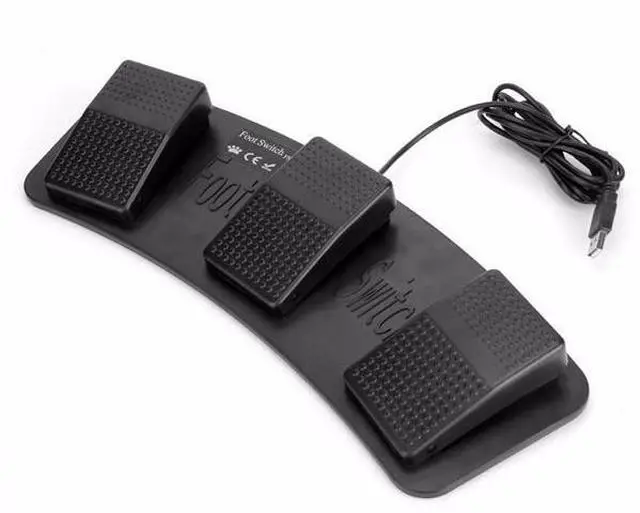 Alt view image 3 of 5 - HID USB footswitch 3-position plastic footswitch FS2-P