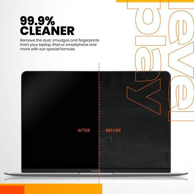 Alt view image 5 of 7 - LEVELPLAY Screen Cleaner Spray (0.8oz ) | Cleaner for Phone, Laptop, Computer, Tablet, Touchscreen, Lens, Eyeglass Cleaner Kit | Alcohol-Free & Microfiber Cloth Wipes