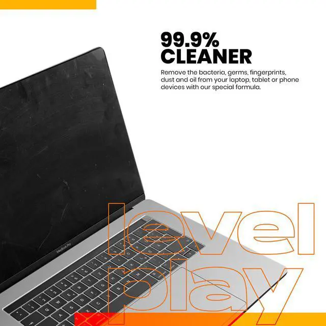 Alt view image 6 of 7 - LEVELPLAY Screen Cleaner (8oz)| Cleaner for Laptop, Computer, Phone, iPad, Tablet, Monitor, TV Screen, Window, Cleaning Spray | Alcohol-Free + Large size Microfiber Cloth