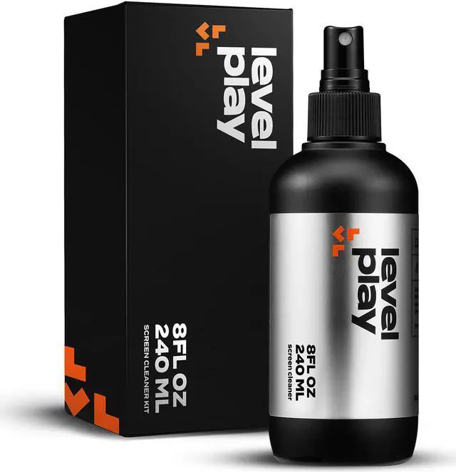 Alt view image 2 of 7 - LEVELPLAY Screen Cleaner (8oz)| Cleaner for Laptop, Computer, Phone, iPad, Tablet, Monitor, TV Screen, Window, Cleaning Spray | Alcohol-Free + Large size Microfiber Cloth
