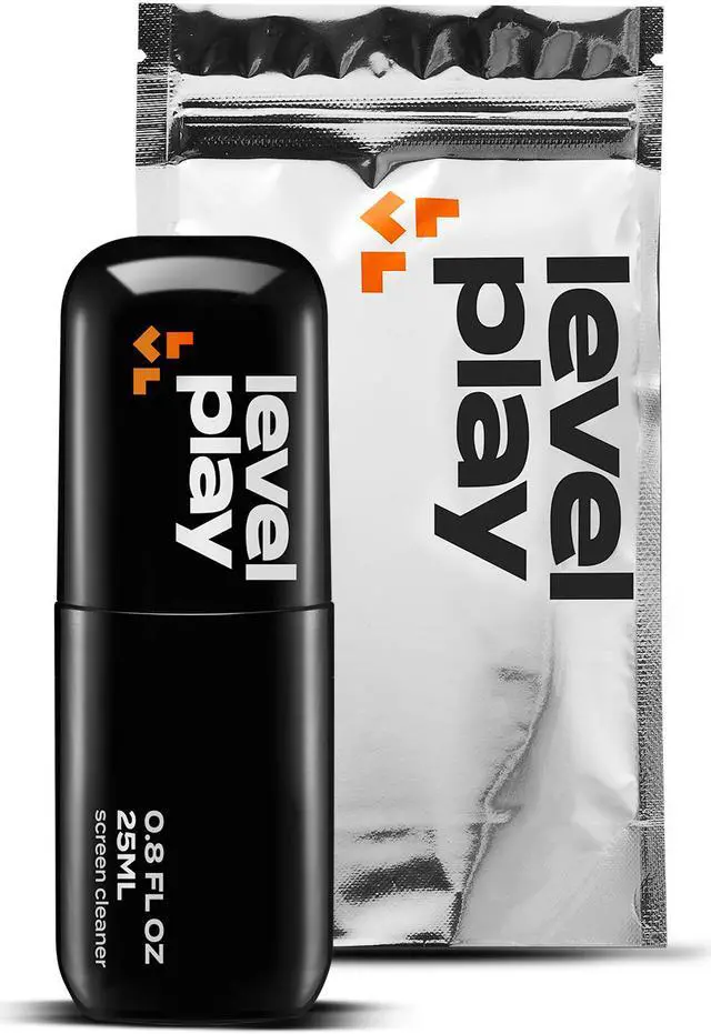 Main image of LEVELPLAY Screen Cleaner Spray (0.8oz ) | Cleaner for Phone, Laptop, Computer, Tablet, Touchscreen, Lens, Eyeglass Cleaner Kit | Alcohol-Free & Microfiber Cloth Wipes