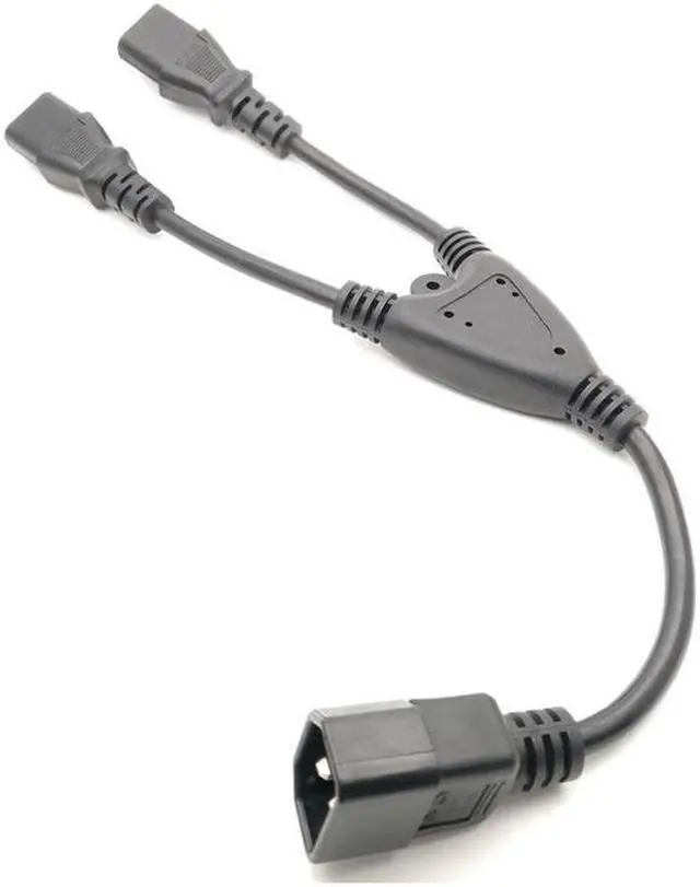 Alt view image 2 of 6 - 1.2M Y Adapter Cable Splitter Power Cable c20 to 2xc13 Suit for Antminer L3+/S9/GPU Miners