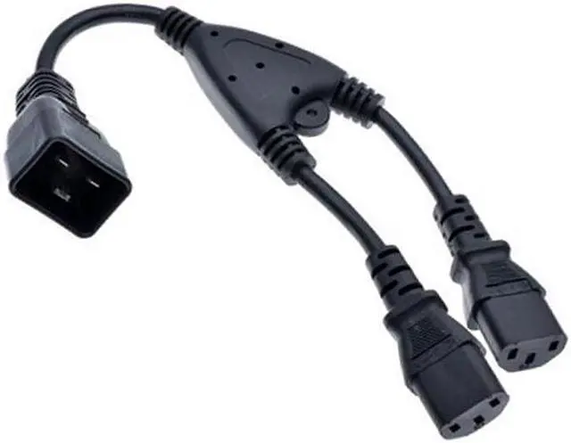 Alt view image 5 of 6 - 1.2M Y Adapter Cable Splitter Power Cable c20 to 2xc13 Suit for Antminer L3+/S9/GPU Miners