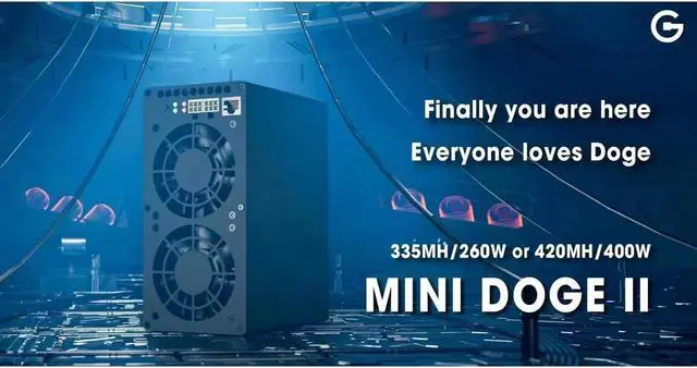 Main image of New MINI DOGE II DOGE Miner335MH/S 260W &420MH/S 400W Crypto Miner doge Mining Machine Power Supply Included