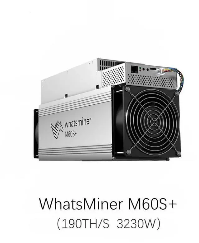 Main image of MicroBT WhatsMiner M60S+ 190T 3230W BTC Miner Bitcoin Mining Air Cooling