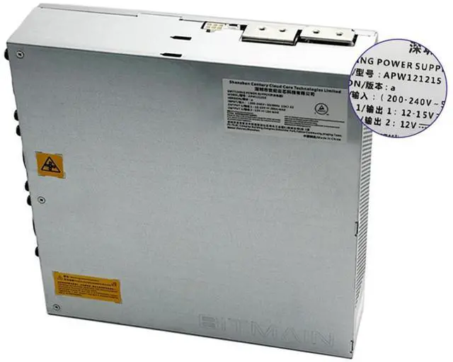 Main image of Bitmain Antminer APW12 1215a 12V-15V EMC a Version suitable for S19, S19j, S19Pro, S19jpro, S19apro, S19a, S19i, T19, D7, E9, E11, E9pro power supply
