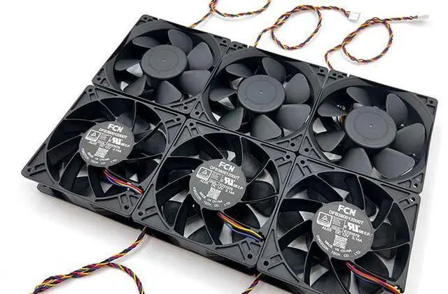 Alt view image 3 of 3 - FCN DFB380012000T AL0S DC12V 3.14A 120mm cooling fan for Antminer S17 T17 S17pro S17+ T17+ S19 S19j S19jpro S19j etc. miner chassis cooling fan