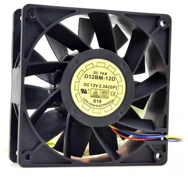 Main image of YaLn 4500 RPM Cooling  fan D12BM-12D 12V 2.3A For Antminer S7 S9 L3+ T9+, Whatsminer M3, Ebit E9+