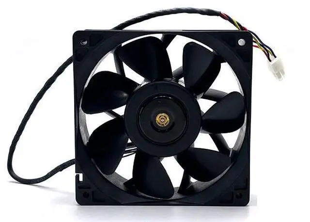 Alt view image 2 of 2 - Original QFR1212HE-00 12V 6.4A cooling fan for Antminer S21, T21, KS5, KS5pro ,S19jXP, S19kpro chassis fan