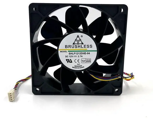 Main image of SHLF1212DHE-04 12V 2.7A cooling fan for Antminer S17 S19 series chassis replacement