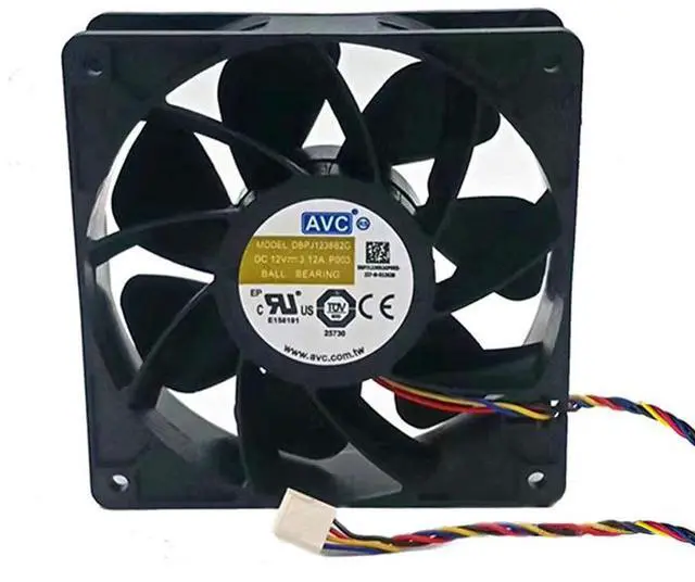 Main image of AVC DBPJ1238B2G 12V 3.12A cooling fan 120mm For  Antminer S21, Whatsminer, Innosilicon A10, T2T, Ebit E9 and other miners
