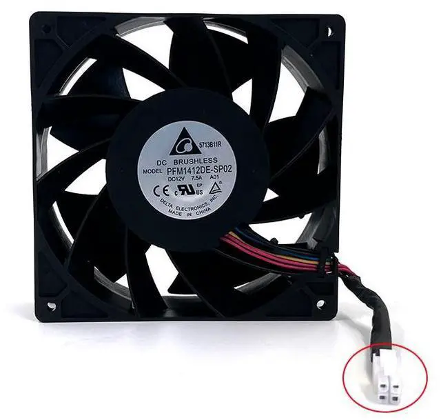 Main image of DELTA PFM1412DE-SP02 12V 7.5A cooling fan for Whatsminer  M20, M30, M50, M60 series miner