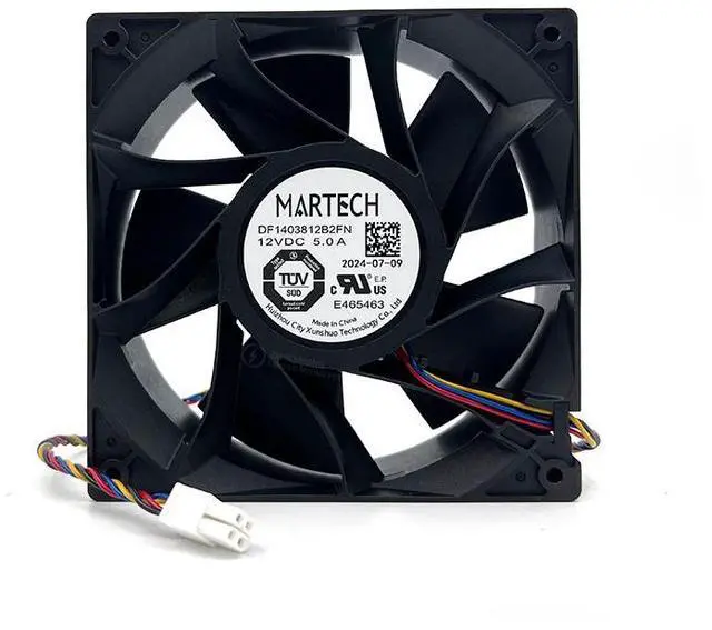 Alt view image 3 of 6 - Martech DF1403812B2FN 12V 5A 7000RPM cooling fan for Antminer S21XP S21pro S21+ miner replacement