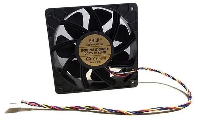 Alt view image 3 of 3 - SHLF RB1238H12B-6 12V 2.7A cooling fan 120mm 6000 rpm suit for antminer S9 series, T9 series, S11, V9, 15 series, 17 series, 19 series, A3, B7, D3, D5, DR3, DR5, E3, K5, L3 series, X3, Z9 series, Z11