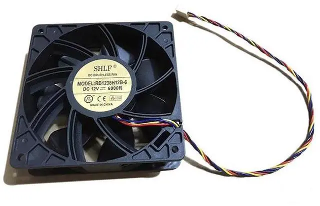 Alt view image 2 of 3 - SHLF RB1238H12B-6 12V 2.7A cooling fan 120mm 6000 rpm suit for antminer S9 series, T9 series, S11, V9, 15 series, 17 series, 19 series, A3, B7, D3, D5, DR3, DR5, E3, K5, L3 series, X3, Z9 series, Z11