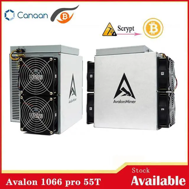 Main image of Bitcoin Miner Avalon ASIC miner 1066 Pro 55Th/s SHA-256 3300W BTC BCH Bitcoin Mining Equipment 55T Blockchain Avalon Miner with PSU Better than Avalon 1066