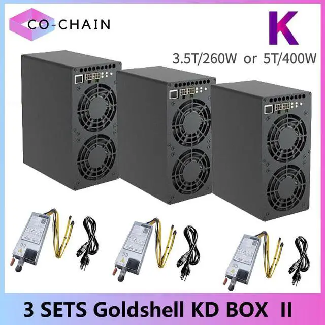Main image of 3PCS Sets New Gold shell KD BOX II 5TH/S Hashrate 400W KDA Miner Kadena Algorithm KD BOX 2 Good For Home Mining Box Better Than KD BOX PRO