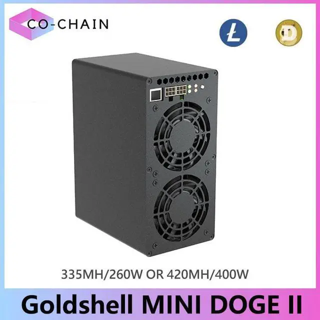 Alt view image 7 of 7 - 4PCS SETS Gold Shell MINI DOGE II Miner Support LTC & Doge Coin Miner Mini Doge 2 With PSU Good for Home Mining Box 420MH/S 400W Better Than Mini Doge pro Miner