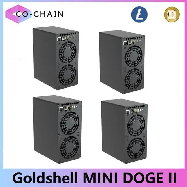 Main image of 4PCS SETS New Release Gold shell Mini Doge II LTC&Doge Coin Miner 335MH/S 260W or 420MH/S 400W Good For Home Mining Miner Box Better Than Mini doge pro