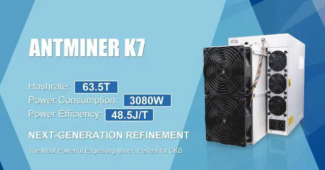 Alt view image 2 of 4 - New Release Bitmain Antminer K7 63.5T 3080W Eaglesong Algorithm Mining CKB Miner In Stock Best Profitable CKB Miner Machine