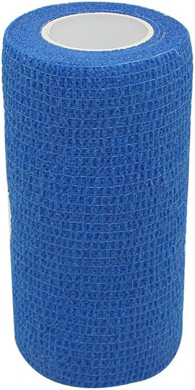 Alt view image 4 of 7 - COMOmed Self Adherent Cohesive Bandage Latex 4"x5 Yards First Aid Bandages Stretch Sport Wrap Athletic Tape for Wrist Ankle Sprain and Swelling,Blue 6 Rolls