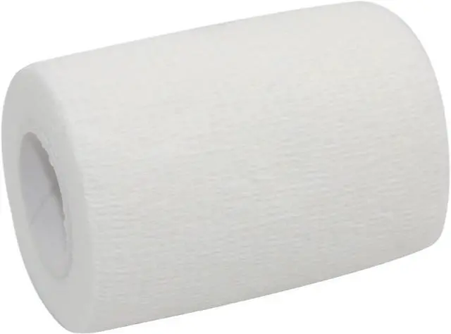 Alt view image 2 of 7 - COMOmed Self Adhesive Bandage Wrap 3"x5 Yards First Aid Stretch Sport Athletic Wrap Vet Tapes for Wrist Ankle Sprain and Swelling,White (6 Rolls)