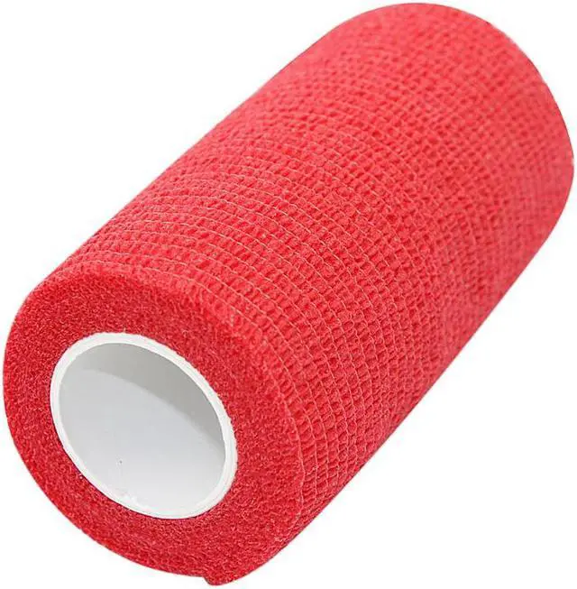 Alt view image 4 of 7 - COMOmed Self Adherent Cohesive Bandage Latex 4"x5 Yards First Aid Bandages Stretch Sport Wrap Athletic Tape for Wrist Ankle Sprain and Swelling,Red 6 Rolls