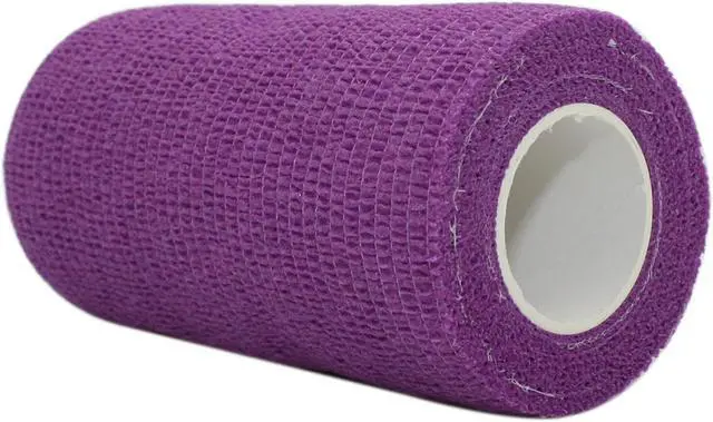 Alt view image 4 of 7 - COMOmed Self Adherent Cohesive Bandage Latex 4"x5 Yards First Aid Bandages Stretch Sport Wrap Athletic Tape for Wrist Ankle Sprain and Swelling,Purple 6 Rolls