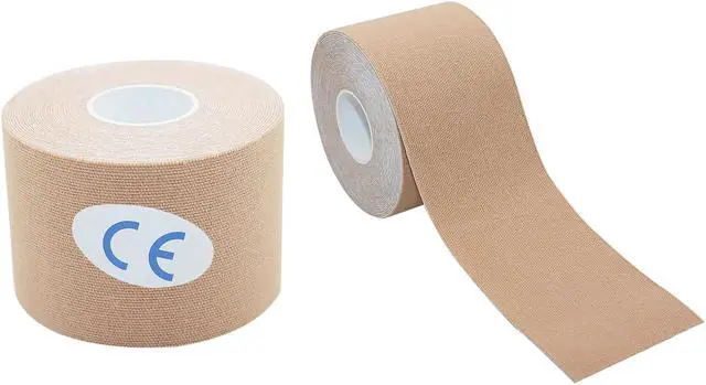 Alt view image 2 of 7 - COMOmed Kinesiology Tape Water Resistant Uncut Sports Tape - 2 in x 16.5 ft - Professional Kinesiology Therapeutic Sports Tape,Tan, Latex Free 2Rolls