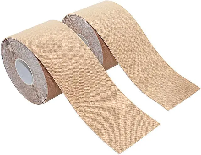 Alt view image 3 of 7 - COMOmed Kinesiology Tape Water Resistant Uncut Sports Tape - 2 in x 16.5 ft - Professional Kinesiology Therapeutic Sports Tape,Tan, Latex Free 2Rolls