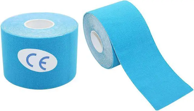 Alt view image 2 of 7 - COMOmed Kinesiology Tape Water Resistant Uncut Sports Tape - 2 in x 16.5 ft - Professional Kinesiology Therapeutic Sports Tape,Blue, Latex Free 2Rolls