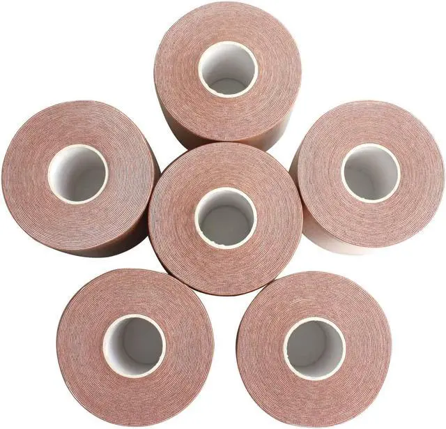 Main image of COMOmed Kinesiology Tape Water Resistant Uncut Sports Tape - 2 in x 16.5 ft - Professional Kinesiology Therapeutic Sports Tape,Tan,Latex Free 6 Rolls