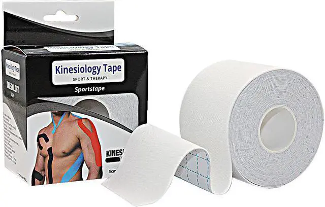 Main image of COMOmed Kinesiology Tape  Water Resistant Uncut Sports Tape - 2 in x 16.5 ft - Professional Kinesiology Therapeutic Sports Tape,White, Latex Free