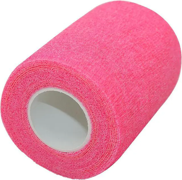 Alt view image 2 of 7 - COMOmed Self Adhesive Bandage Wrap 3"x5 Yards First Aid Stretch Sport Athletic Wrap Vet Tapes for Wrist Ankle Sprain and Swelling,Pink(12 Rolls)