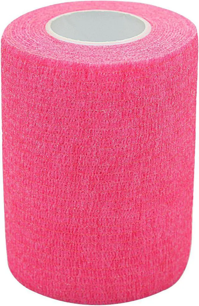 Alt view image 3 of 7 - COMOmed Self Adhesive Bandage Wrap 3"x5 Yards First Aid Stretch Sport Athletic Wrap Vet Tapes for Wrist Ankle Sprain and Swelling,Pink(12 Rolls)