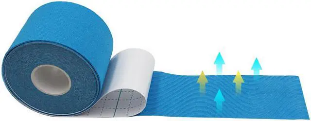 Alt view image 3 of 7 - COMOmed Kinesiology Tape 6 Rolls Water Resistant Uncut Sports Tape - 2 in x 16.5 ft - Professional Kinesiology Therapeutic Sports Tape,Blue,Latex Free